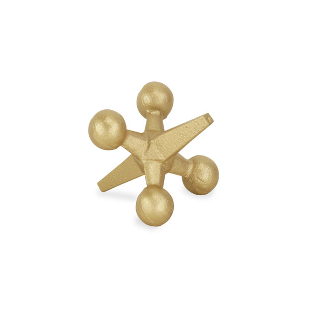 Petite Gold Jack Shaped Decorative Sculpture