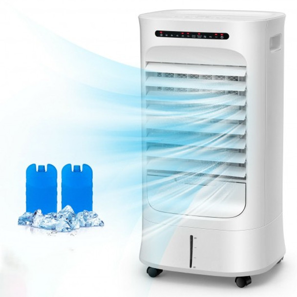 4-in-1 Portable Evaporative Air Cooler with Timer and 3 Modes-White