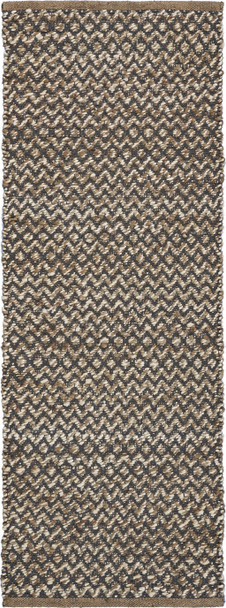 3 x 5 Gray Toned Chevron Patterned Runner Rug