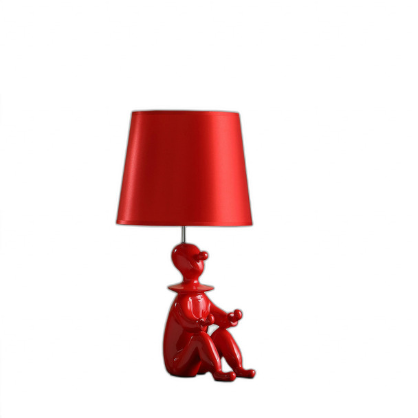 21 Red Sculptural Clown Phone Holder Desk Lamp