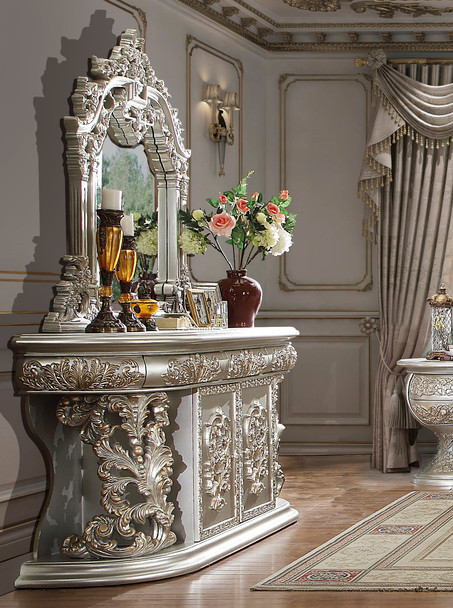 HD-9021 Gold/Cherry/Pearl Traditional Dresser