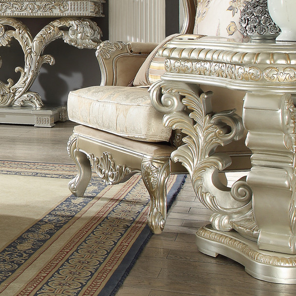 HD-8088 Silver With Gold Highlight Traditional End Table