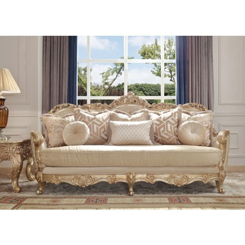 HD-8925 Champagne Gold Traditional Upholstered Sofa