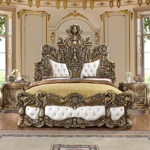 HD-1802 Bronze Traditional California King Upholstered Bed