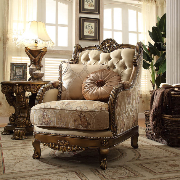 HD-506 Bronze Traditional Upholstered Accent Chair