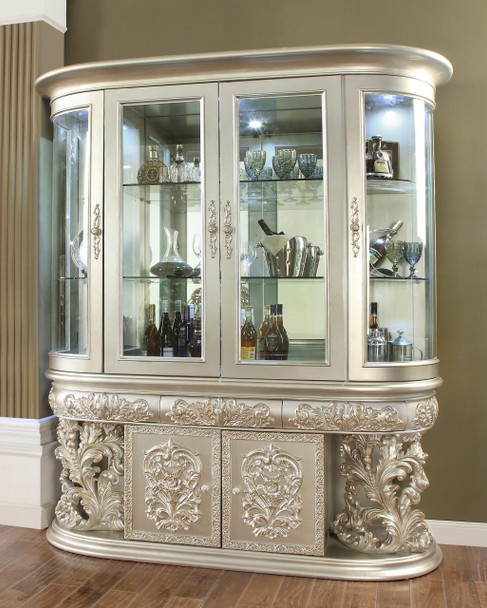 HD-8008 Bronze Traditional Display China Cabinet