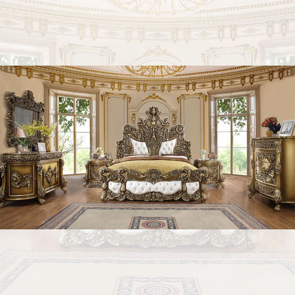 HD-1802 Bronze Traditional 5Pc Bedroom