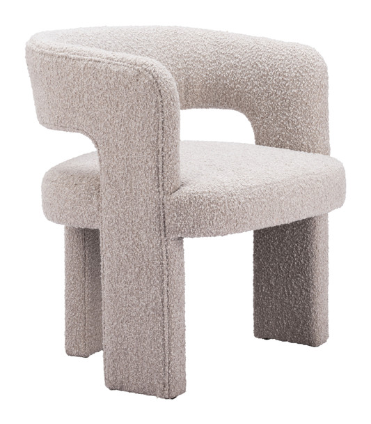 Java Sandy Beige Polyester Accent Chair