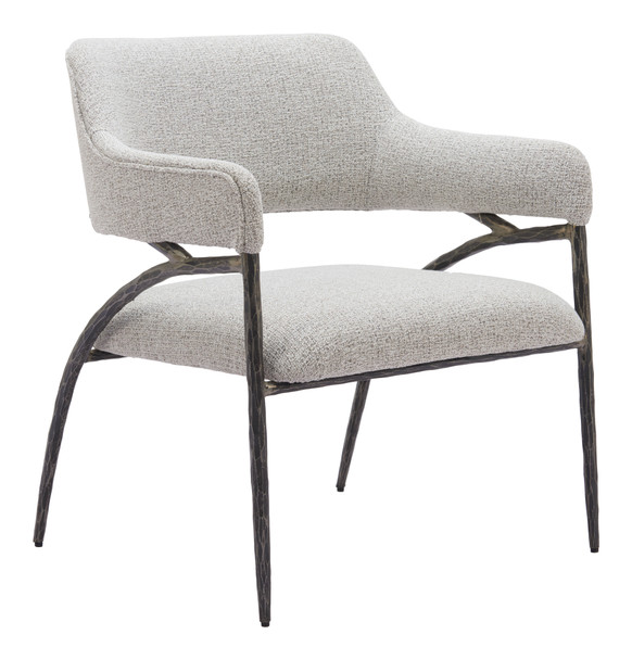 Vesterboro Gray Steel and Polyester Accent Chair