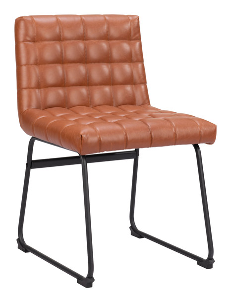 Pago Brown (Set of 2) Steel and Polyurethane Dining Chair