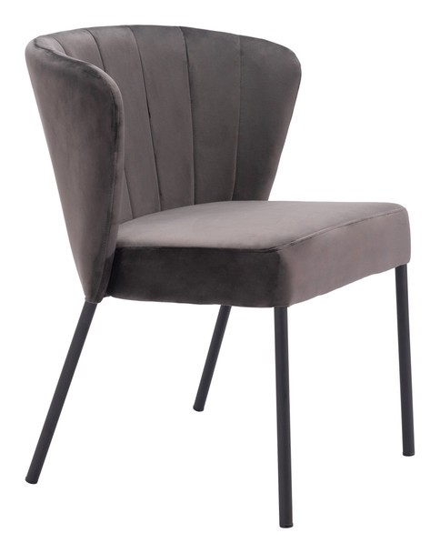 Aimee Gray (Set of 2) Steel and Polyester Stackable Dining Chair