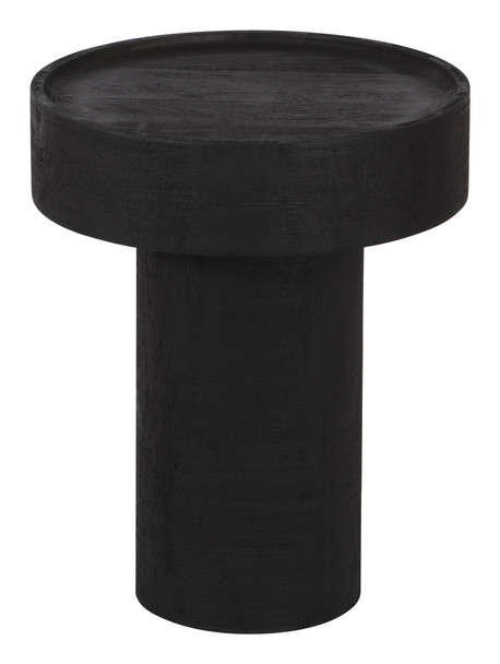 Watson Black Mango Wood Round Side Table