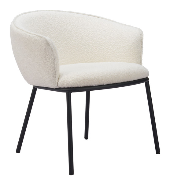 Essen Ivory Steel and Polyester Dining Chair