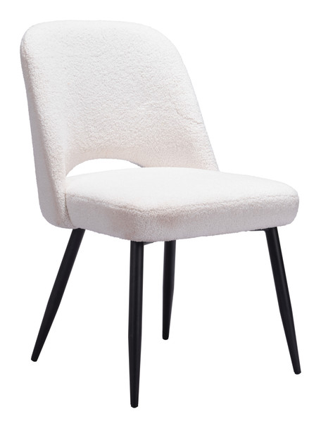 Teddy Ivory (Set of 2) Steel and Polyester Dining Chair