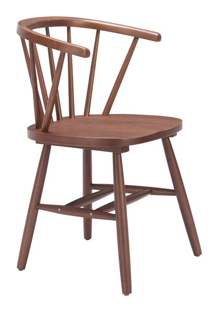 Stenger Walnut (Set of 2) Rubberwood Dining Chair