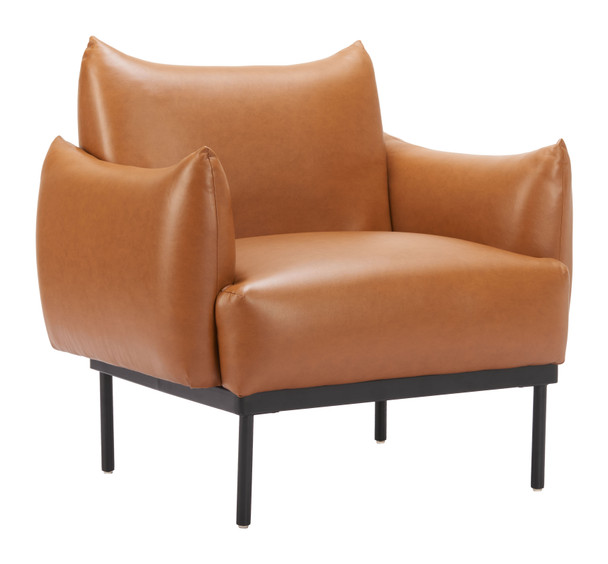 Sekil Brown Steel and Polyurethane Accent Chair