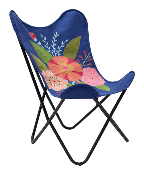 Marsa Multicolor Iron and Cotton Accent Chair