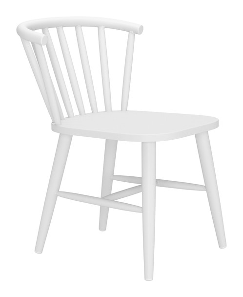Shio White Aluminum Dining Chair for Outdoor Use