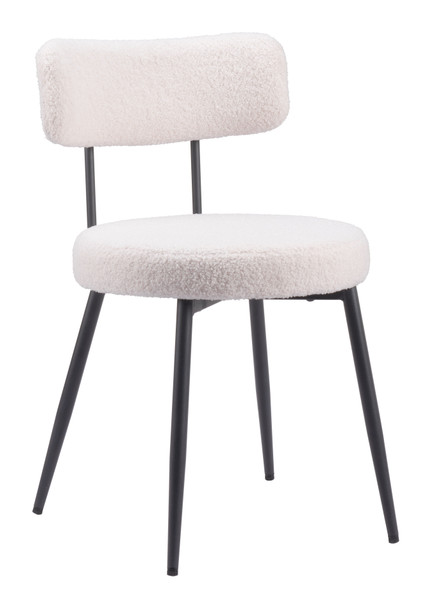 Blanca Ivory (Set of 2) Steel and Polyester Dining Chair