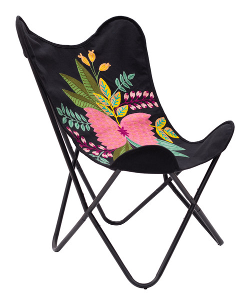 Mare Multicolor Iron and Cotton Accent Chair