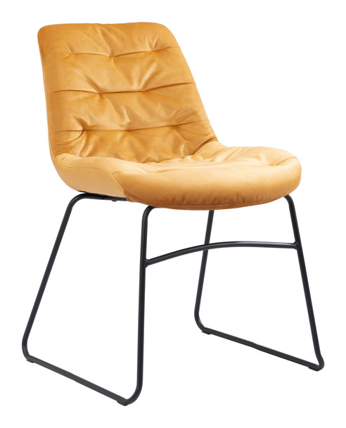Tammy Yellow (Set of 2) Steel and Polyester Dining Chair