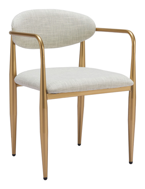 Zens Quill Gray (Set of 2) Steel and Polyester Dining Chair
