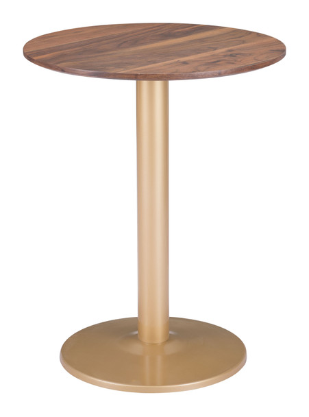 Alto Brown & Gold Steel Round Bistro Table