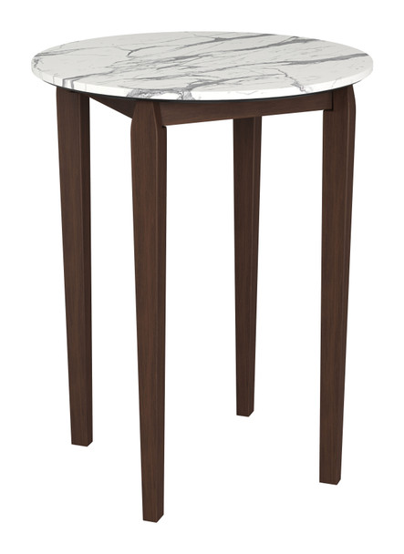Vernon White Rubberwood Round Bar Table