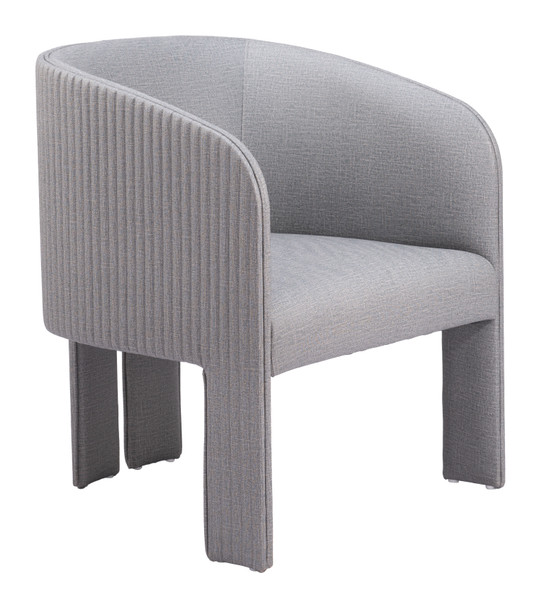 Hull Slate Gray Polyester and Polyurethane Accent Chair