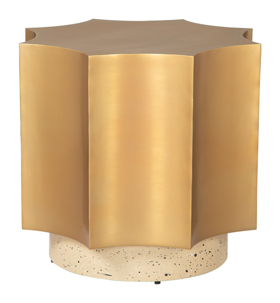 Osam Gold & Beige Iron Side Table