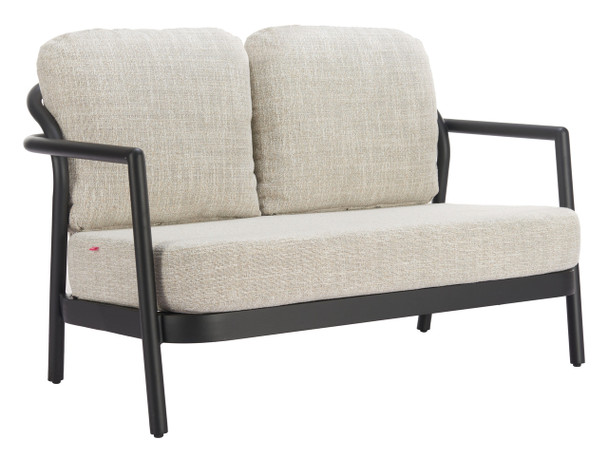 Rein Beige Aluminum and Olefin Loveseat for Outdoor Use