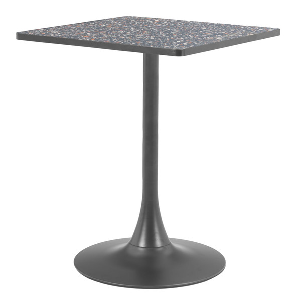 Spot Black Steel Square Bistro Table