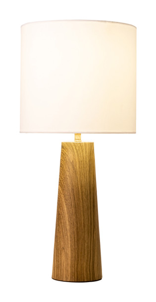 Woonari Brown Steel Solar Table Lamp with USB Port