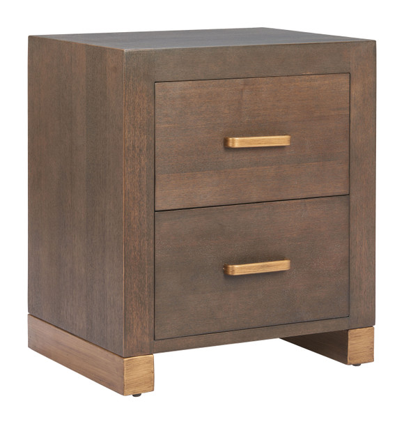 Sivar Espresso Fir Wood Rectangular Side Table