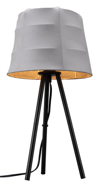 Mozzi Gray & Black Steel and Rayon Table Lamp
