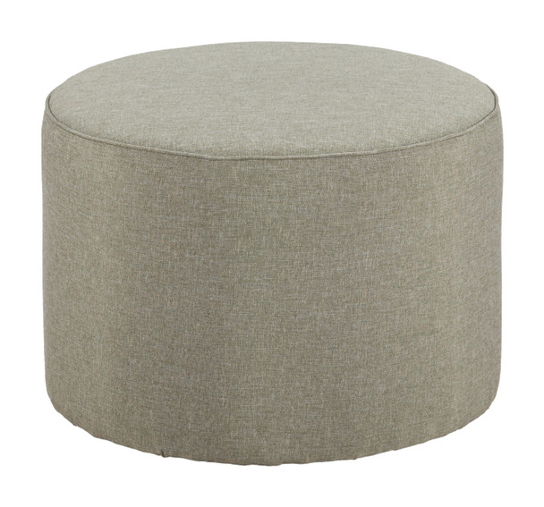 Moxy Green Steel and Olefin Ottoman for Outdoor Use