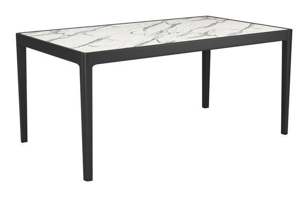 Tokai White Rubberwood Rectangular Dining Table