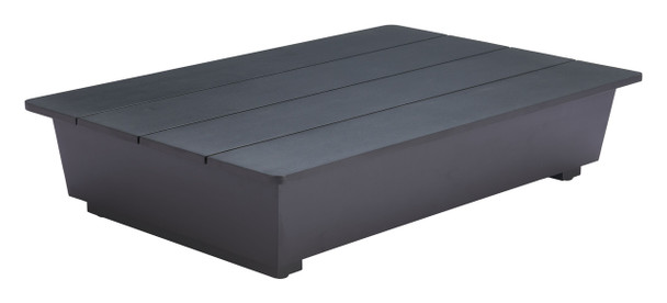 Tien Black Aluminum Rectangular Coffee Table for Outdoor Use