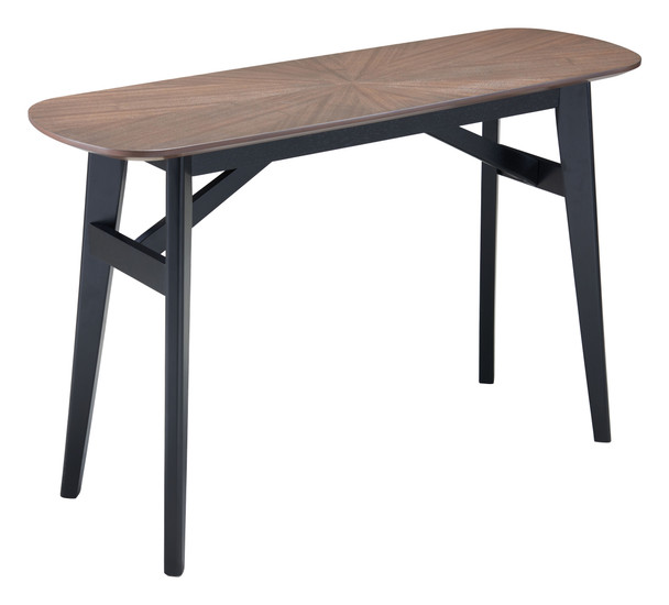 Neted Espresso Rubberwood Rectangular Console Table