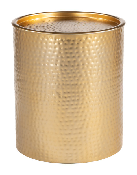 Coldveil Gold Iron Round Storage Side Table