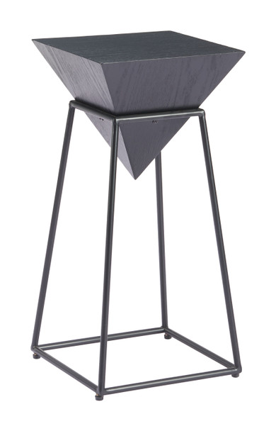 Pira Black Steel Square Side Table