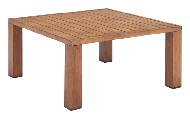 Regels Natural Aluminum Square Coffee Table for Outdoor Use