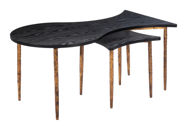 Norden Black & Bronze Steel Coffee Table Set