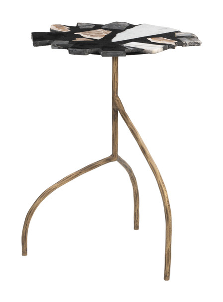 Baia Multicolor Terrazzo and Iron Side Table