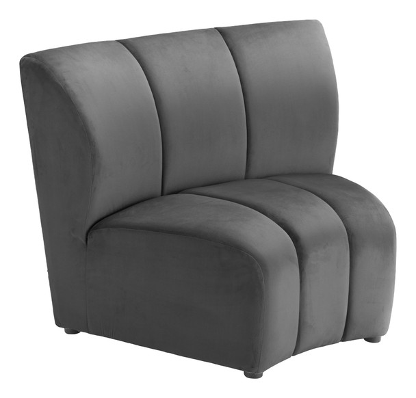 Garbi Black Poplar Wood and Polyester Modular Sectional