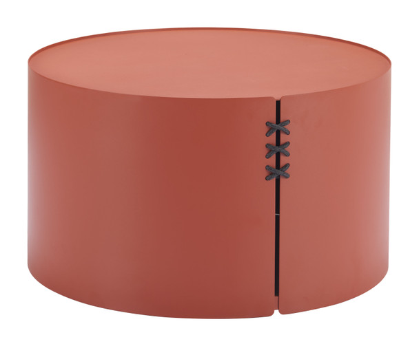 Bayu Brown Aluminum Round Coffee Table for Outdoor Use