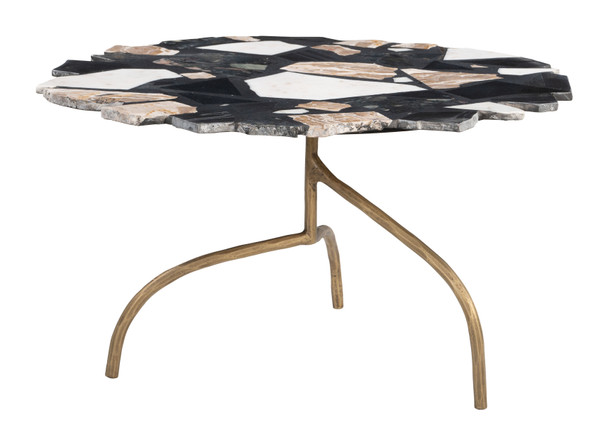 Baia Multicolor Terrazzo and Iron Coffee Table