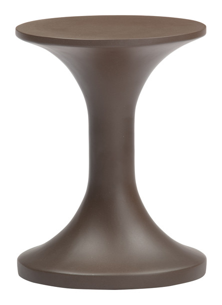Arka Brown Poly Cement Round Side Table for Outdoor Use
