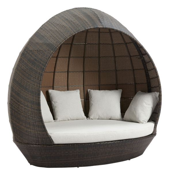 Naru Gray Aluminum and Polyester Sofa for Outdoor Use