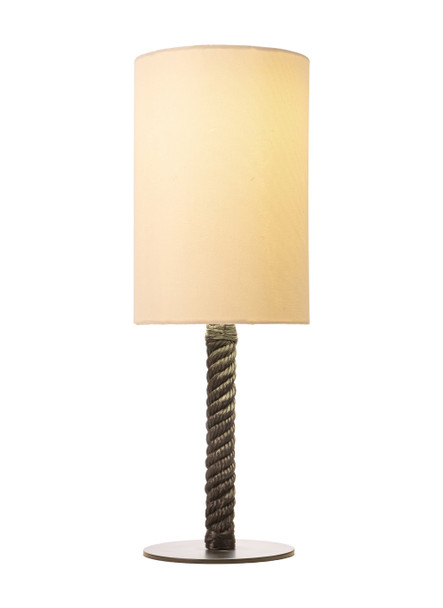 Lumaris Black Metal Solar Table Lamp with USB Port
